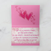 Schöne Ausdrücke danken Ihnen Karte (Innenseite)