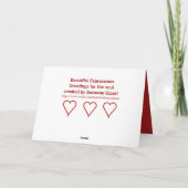 Schöne Ausdrücke Dankeschön Karte (Rückseite)