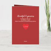 SCHÖNE AUSDRÜCKE Gruß-Karte Karte (Rückseite)