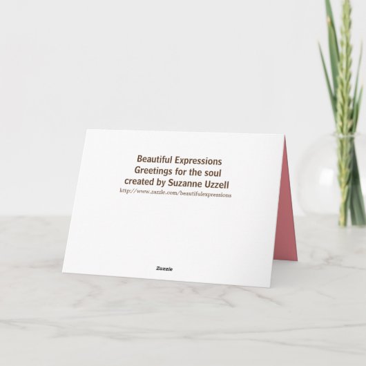 Schöne Ausdrücke Vielen Dank Karte (Rückseite)