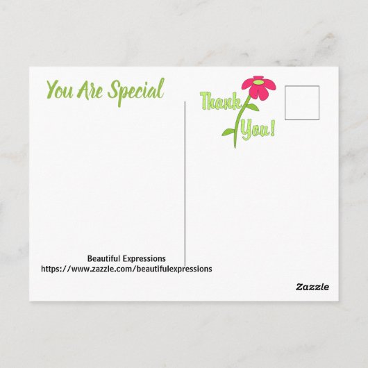 SCHÖNE AUSDRÜCKE - Vielen Dank Postkarte (Rückseite)