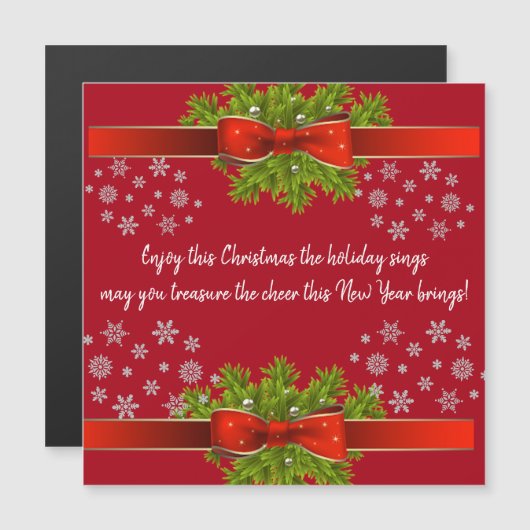 Schöne Ausdrücke - Weihnachtskarten Magnetkarte (Vorne/Hinten)