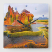 Schöne Außenansicht Wall Clock Quadratische Wanduhr (Vorderseite)