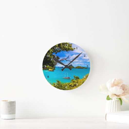 Schöne Außenansicht Wall Clock Runde Wanduhr (Zuhause)