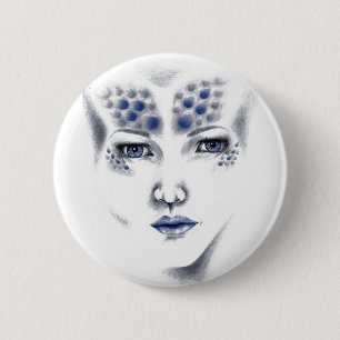 Schöne Außerirdische Frau Miss Universe Original K Button