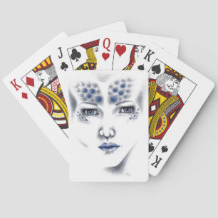 Schöne Außerirdische Frau Miss Universe Originalku Spielkarten