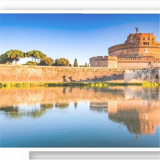 Schöne Aussicht auf Castel Sant'Angelo Aufkleber (Vorderseite)