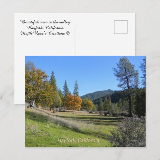 Schöne Aussicht auf das Tal.... Postkarte (Vorne/Hinten)