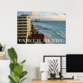 Schöne Aussicht auf den Cancun Poster (Heimbüro)