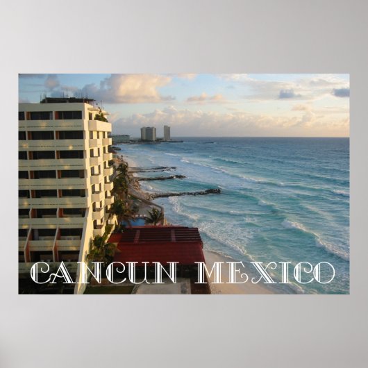 Schöne Aussicht auf den Cancun Poster (Vorne)