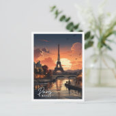 Schöne Aussicht auf den Eiffelturm Paris Frankreic Postkarte (Stehend Vorderseite)