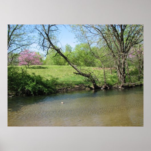 Schöne Aussicht auf den Fluss Poster (Vorne)