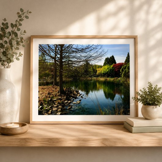 Schöne Aussicht auf den See Fotodruck