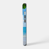 Schöne Aussicht auf den Strand iPhone 15 Hülle (Linke Seite)