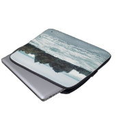 Schöne Aussicht auf den Strand...... Laptopschutzhülle (Vorne Knopf)