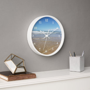 Schöne Aussicht auf den Strand Soulac Sur Mer Fr Uhr