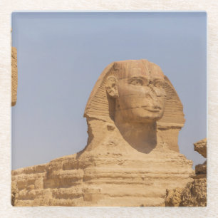 Schöne Aussicht auf die alte Große Sphinx in Ägypt Glasuntersetzer