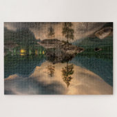 Schöne Aussicht auf die Berge mit Blitz Puzzle (Horizontal)