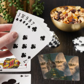 Schöne Aussicht auf die Berge mit Blitz Spielkarten (In Situ)