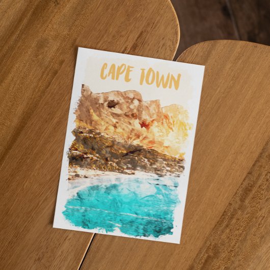 Schöne Aussicht auf die Kapstadt Tafelberg Postkarte