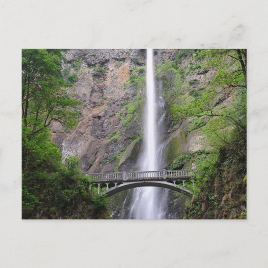 Schöne Aussicht auf die Multnomah Falls, Oregon Postkarte (Vorderseite)