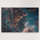 Schöne Aussicht auf die Nacht Eine Moschee in der Puzzle (Horizontal)