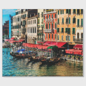 Schöne Aussicht auf die Wasserstraße und die alten Geschenkpapier (Flach)