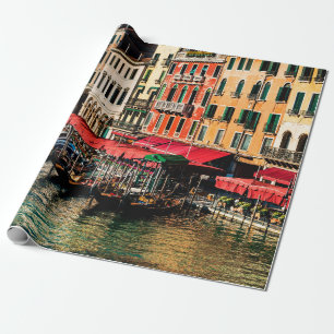 Schöne Aussicht auf die Water Street und alte Gebä Geschenkpapier