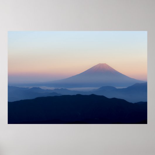 Schöne Aussicht auf Fuji, Japan, Sonnenaufgang Poster (Vorne)
