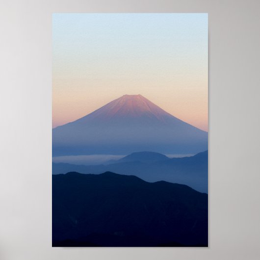 Schöne Aussicht auf Fuji, Japan, Sonnenaufgang Poster (Vorne)