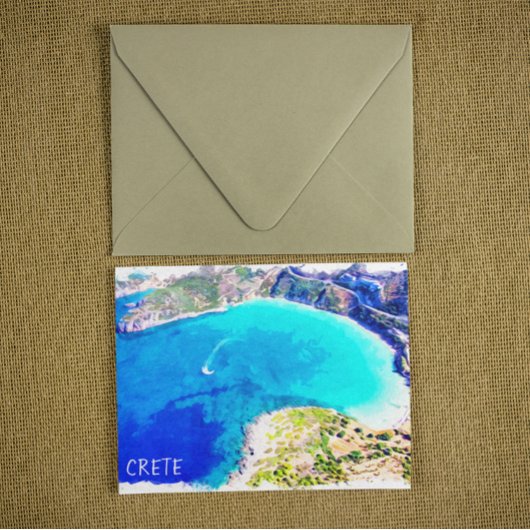 Schöne Aussicht auf Kreta Griechenland Postkarte