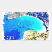 Schöne Aussicht auf Kreta Griechenland Rechteckiger Aufkleber (Vorderseite)