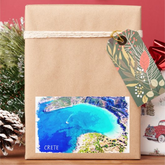 Schöne Aussicht auf Kreta Griechenland Rechteckiger Aufkleber (Feiertag)