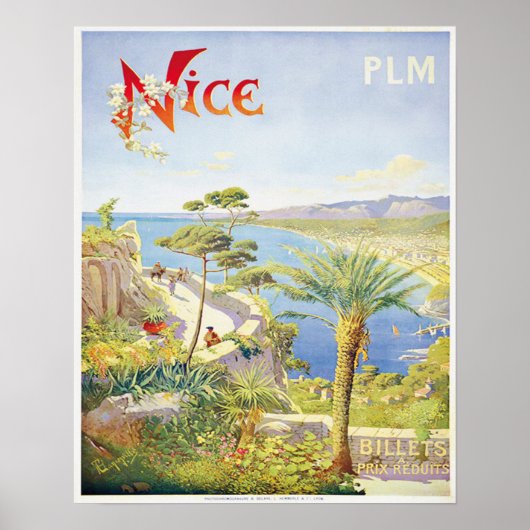 Schöne Aussicht auf Nizza, Frankreich Poster (Vorne)