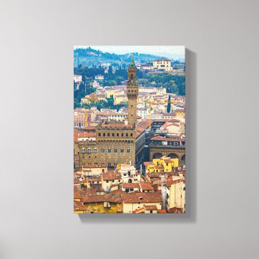 Schöne Aussicht auf Palazzo Vecchio, Florenz, Ital Leinwanddruck (Vorderseite)
