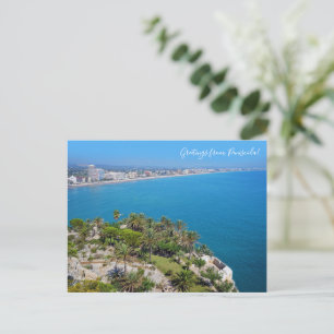 Schöne Aussicht auf Peniscola, Spanien Reise Feiertagspostkarte
