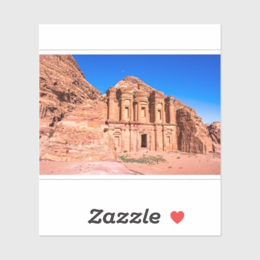 Schöne Aussicht auf Petra Aufkleber (Blatt)