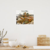 Schöne Aussicht auf Sacramento Poster (Küche)