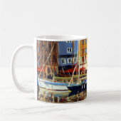 Schöne Aussicht auf Sailboats im Hafen von Honflue Kaffeetasse (Links)