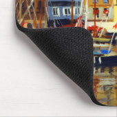 Schöne Aussicht auf Sailboats im Hafen von Honflue Mousepad (Ecke)