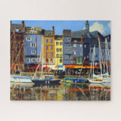 Schöne Aussicht auf Sailboats im Hafen von Honflue Puzzle (Horizontal)