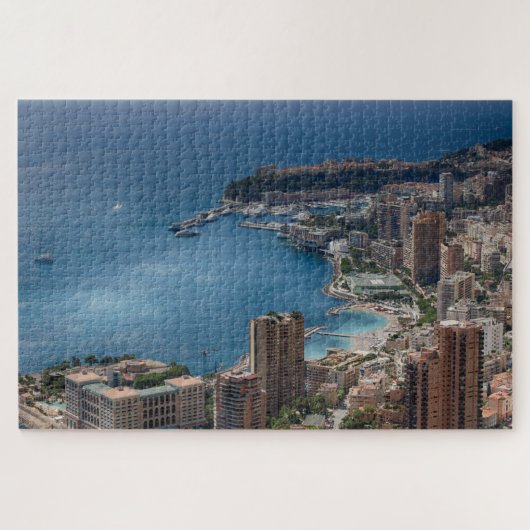 Schöne Aussicht aufs Meer Monte Carlo Monaco Puzzle (Horizontal)