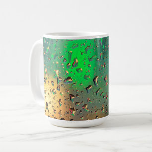 Schöne Aussicht durch Regen Kaffeetasse