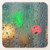 Schöne Aussicht durch Regen Rechteckiger Pappuntersetzer (Vorderseite)