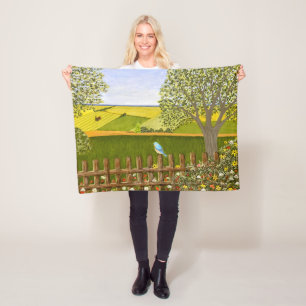 Schöne Aussicht Fleecedecke