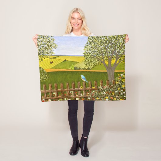 Schöne Aussicht Fleecedecke (Beispiel)