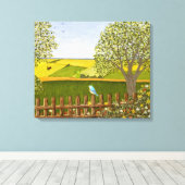 Schöne Aussicht Leinwanddruck (Insitu (Holzboden))