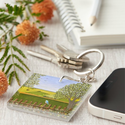 Schöne Aussicht Schlüsselanhänger (Vorderseite rechts)