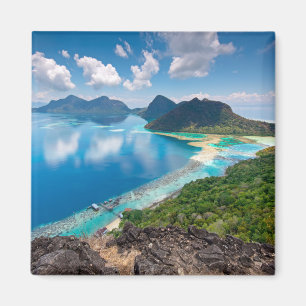 Schöne Aussicht Top of Bohey Dulang Island Magnet