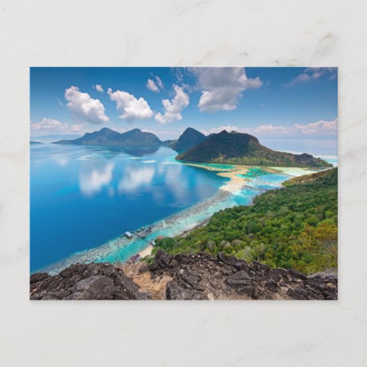 Schöne Aussicht | Top of Bohey Dulang Island Postkarte (Vorderseite)